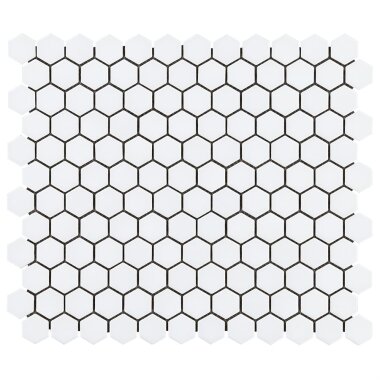 Simple 2.0 Hexagon Tile 10.03" x 11.61" - Solid White