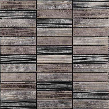 Artistic Vegas 4 Mosaic Tile - 12" x 12" - Gray, Black, Silver