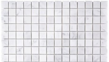 White Carrara Mosaic Marble Look Tile 12